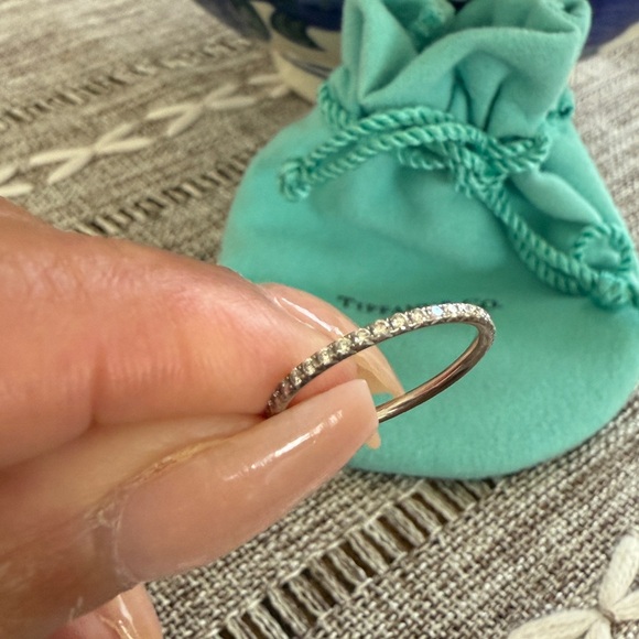 Tiffany & Co Diamond Metro Eternity Ring 18K White Gold - Picture 4 of 7